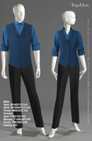 Casino 143 - Male Vest: F140211 Shirt: M100447C Pants: M80333, Female Vest: F40212 Blouse: F140434 Pants: F90350