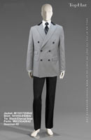 Doorman 42 - Jacket: M110172 Shirt: M101010-01 Pants: M90350A Tie: Black and Charcoal Stripe