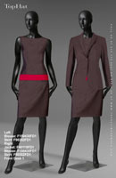 FrontDesk 1 - Left Blouse: F150435 Skirt: F90202, Right Jacket: F40115 Left Blouse: F150435 Skirt: F90202