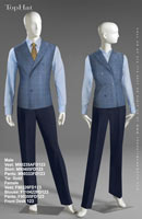 FrontDesk 123 - Male Vest: M90235A Shirt: M90405Pants: M80333 Tie: Gold, Female Vest: F90226 Blouse: F110422 Pants: F80355