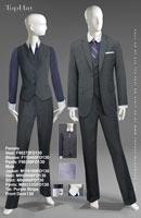 FrontDesk 130 - Female Vest: F90273 Blouse: F110465 Pants: F90350, Male Jacket: M110160 Vest: M90288B Shirt: M90489 Pants: M80333G Tie: Purple Stripe