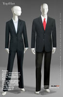 FrontDesk 31 - Female Jacket: F110117 Blouse: F110417 Pants: F90330B, Male Jacket: M40130 Shirt: M90489 Pants: M80333 Tie: Red