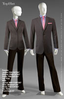 FrontDesk 67 - Female Jacket: F90156 Blouse: F90415 Pants: F90330 Tie: Pink, Male Jacket: M90513 Shirt: M90405 Pants: M80333 Tie: Pink
