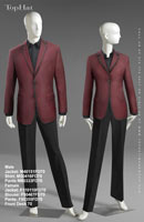 FrontDesk 70 - Male Jacket: M40151 Shirt: M50416 Pants: M80333, Female Jacket: F110110 Blouse: 90467 Pants: F80355