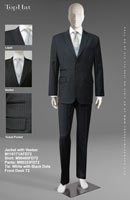 FrontDesk 72 - Jacket with Vestee: M110171A Shirt: M90405 Pants: M80333 Tie: White with Black dots