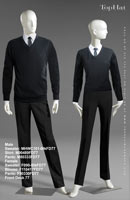 FrontDesk 77 - Female Sweater: 090BLK Blouse: F110417 Pants: F90330 Tie: Black, Male Sweater: HWC101-BLK Shirt: 90489 Pants: M80333 Tie: Black