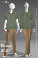 Housekeeping 71 - Left Blouse: F70413A Pants: F60367, Right Blouse: F70458 Pants: F60367