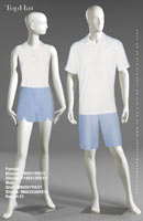 Resort 51 - Female Blouse: F90511 Shorts: F140312, Male Shirt: M90507 Shorts: M60353B