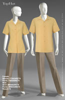 Resort 74 - Female Blouse: F70434 Pants: F80355 Male Shirt: M60492 Pants: M80333