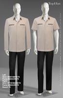 Resort 76 - Left: Shirt: M50118B Pants: M80333, Right Shirt: M110189A Pants: M80333