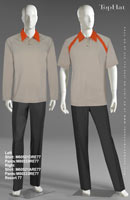 Resort 77 - Left: Shirt: M60521D Pants: M80333, Right Shirt: M60521A Pants: M80333