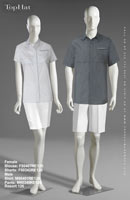 Resort 126 - Female Blouse: F80407 Shorts: F60343, Male Shirt: M80401 Shorts: M60349
