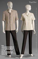 Resort 134 - Male Shirt: M90159 T-shirt: M60507 Pants: M70303, Female Blouse: F90493 Pants: F60367