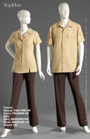 Resort 140 - Female Blouse: F90413 Pants: F60360, Male Shirt: M90428 Shorts: M80301
