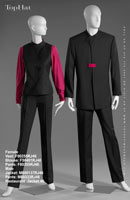 Restaurant Jacket 46 - Female Vest: F80255 Blouse: F50401 Pants F80355, Male Jacket: M880137 Pants: M80333 