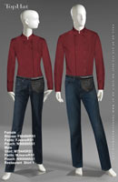 Restaurant Shirt 1 - Female Blouse: F80490 Pants: F Jeans Pouch: N90888, Male Shirt: M70445 Pants: M Jeans Pouch: N90888 
