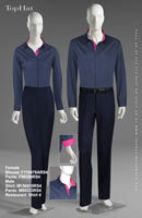 Restaurant Shirt 4 - Female Blouse: F110478A Pants: F90350, Male Shirt: M150418 Pants: M80333
