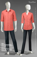 Restaurant Shirt 33 - Male Shirt: M100425 Pants: Dark Jeans, Female Blouse: F880485A Pants: Dark Jeans