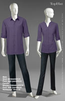 Restaurant Shirt 35 - Male Shirt: M100425 Pants: Dark Jeans, Female Blouse: F880485A Pants: Dark Jeans