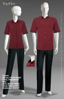 Restaurant Shirt 57 - Female Blouse: F140419 Pants: F90350, Male Shirt: M140411 Pants: M80333