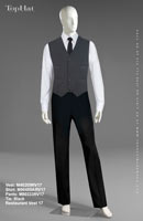 Restaurant Vest 17 - Vest: M40209 Shirt: M90489A Pants: M80333 Tie: Black