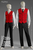Restaurant Vest 68 - Female Vest: F40202 Blouse: F50406 Pants: F80355, Male Vest: M60224A Shirt: M90466 Pants: M80333 Tie: Black Narrow