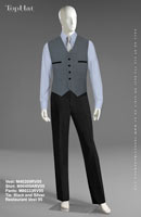 Restaurant Vest 95 - Vest: M40209 Shirt: M90489 Pants: M80333 Tie: Black and Silver