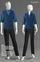 Restaurant Vest 106 - Male Vest: M140211 Shirt: M100447C Pants: M80333, Female Vest: F40212 Blouse: F140418 Pants: F90350