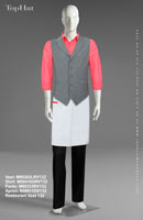 Restaurant Vest 132 - Vest: M90202L Shirt: M50416G Pants: M80333 Apron: N50811D