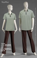 Spa 53 - Female Tunic: F90512 Pants: F60360, Male Shirt: M90508 Pants: M80301