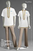Spa 133 - Male Shirt: M90495A Pants: M80313A, Tunic: F880472 Pants: F80328