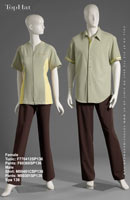 Spa 136 - Female Tunic: F770412 Pants: F60360, Male Shirt: M80481 Pants: M80301
