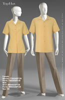 Spa 138 - Female Blouse: F70434 Pants: F80355 Male Shirt: M60492 Pants: M80333