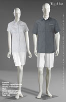 Spa 144 - Female Blouse: F80407 Shorts: F60343, Male Shirt: M80401 Shorts: M60349