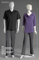 Spa 160 - Male Shirt: M40502 Pants: M60328, Female Blouse: F90475 Pants: F60360